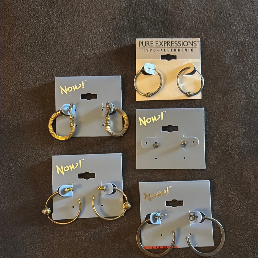 Now! And Pure Expressions Earrings Set Nwt